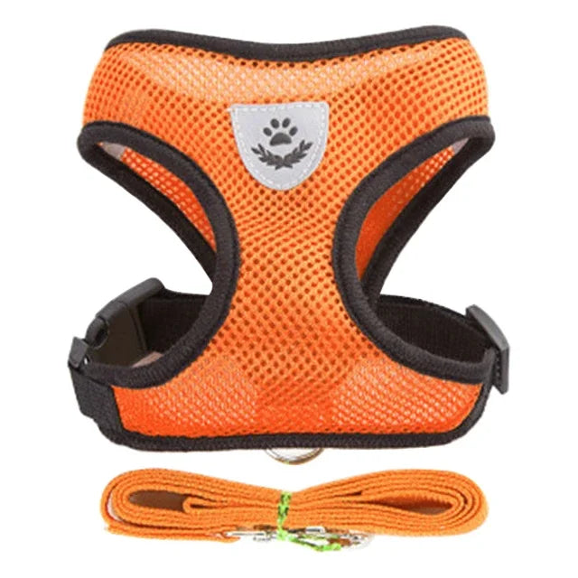 Adjustable Mesh Cat & Small Dog Harness Vest