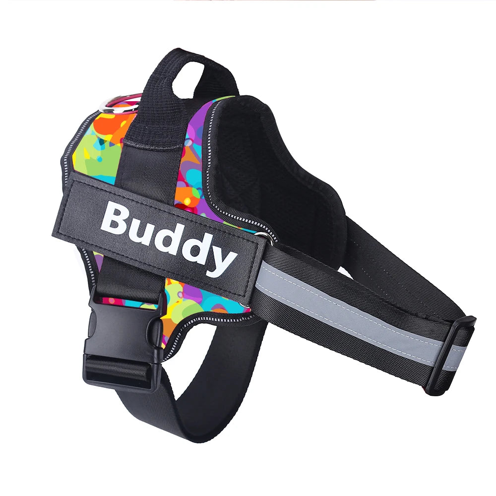 Personalized No-Pull Reflective Dog Harness Vest