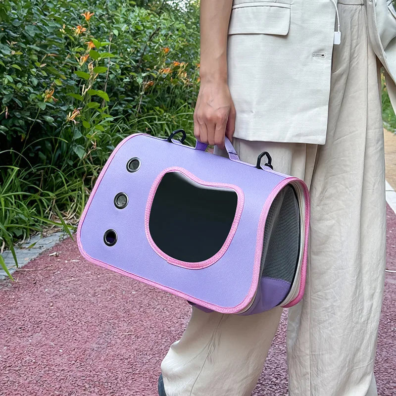 Foldable Pet Carrier Bag for Cats & Small Dogs