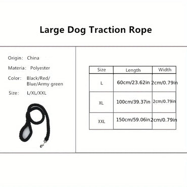 Braided Dog Training Leash for Large Dogs