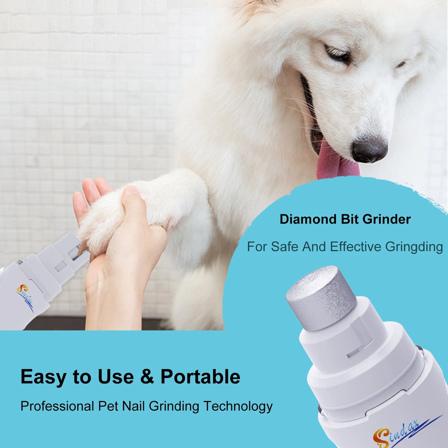 USB Rechargeable Dog Nail Grinder (2-Speed)