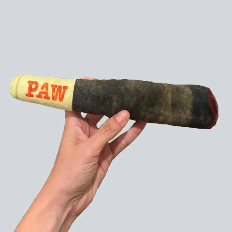 Cigar Plush Squeaky Dog Chew Toy
