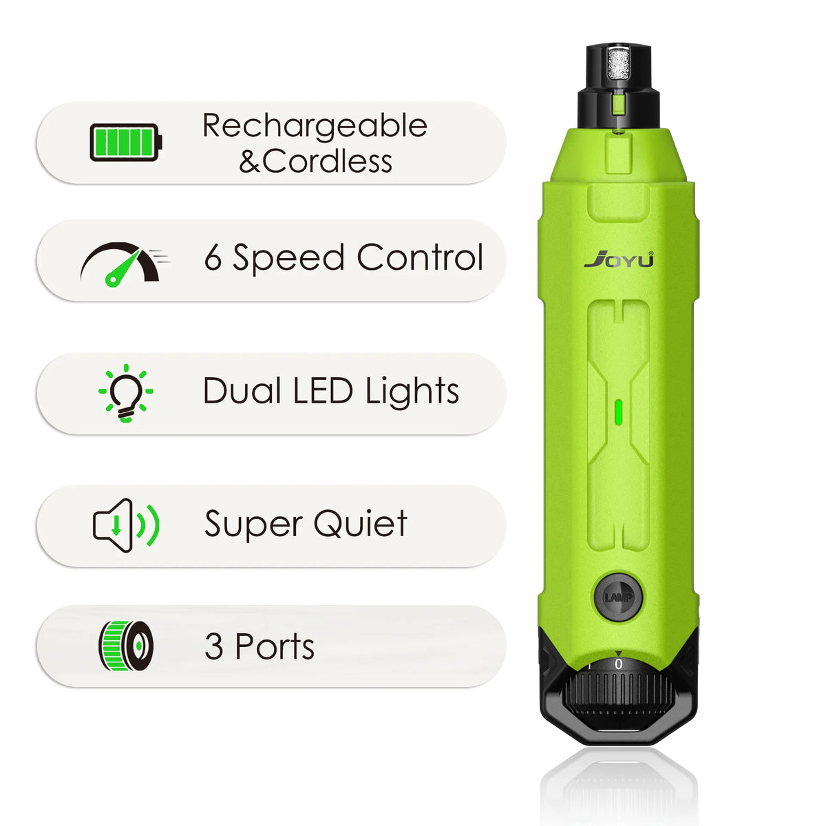 Rechargeable 6-Speed Dog Nail Grinder