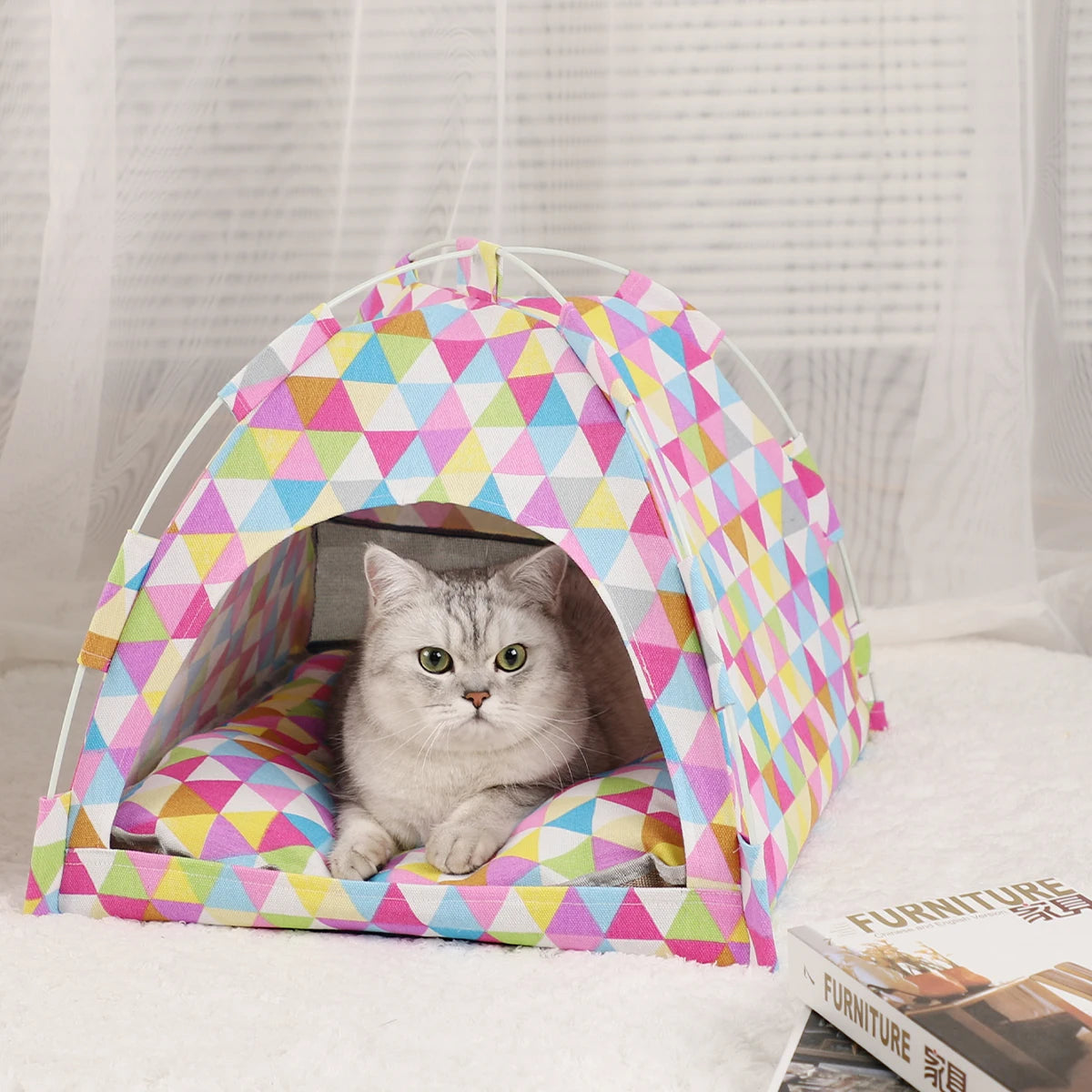 Winter Pet Tent Bed for Cats