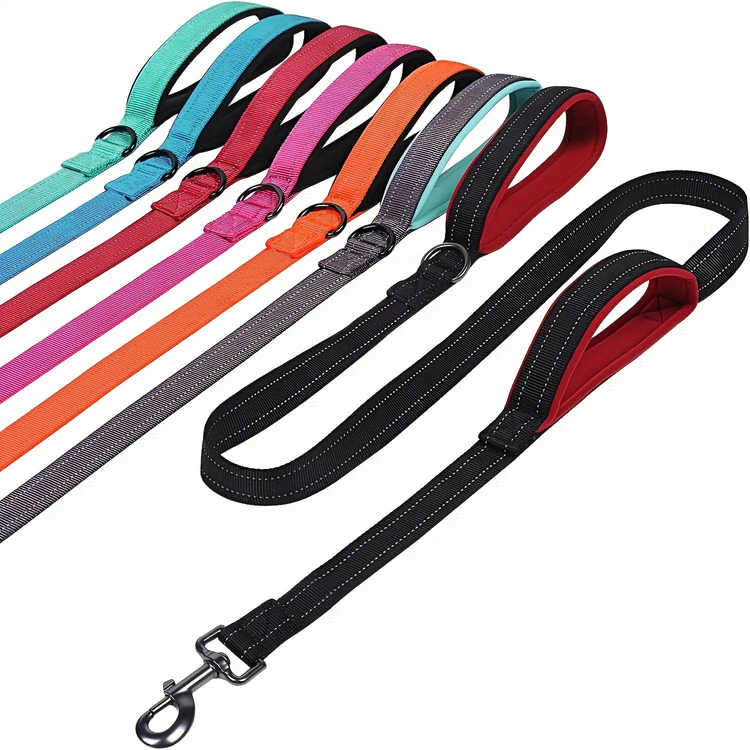 Heavy-Duty Double Handle Reflective Dog Leash