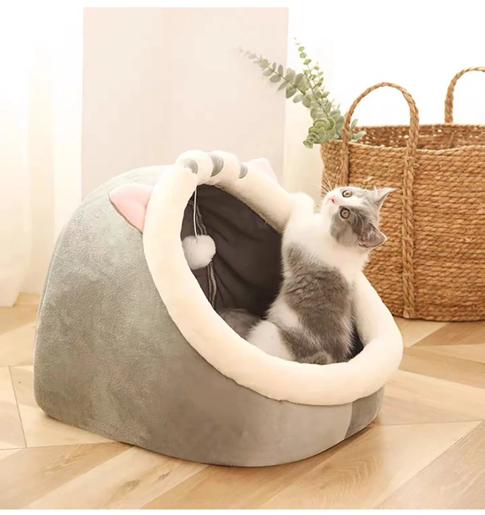 Foldable Cartoon Cat Cave Bed