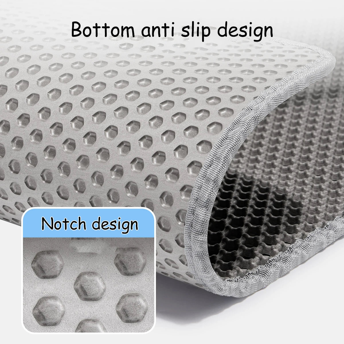 Waterproof Double-Layer Cat Litter Mat (90×60cm)