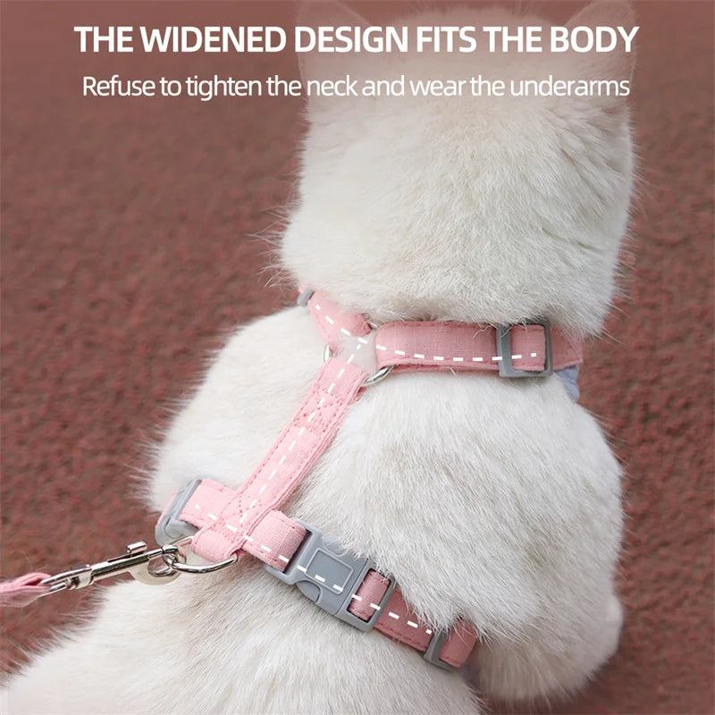 Breathable Cat & Puppy Harness and Leash Set