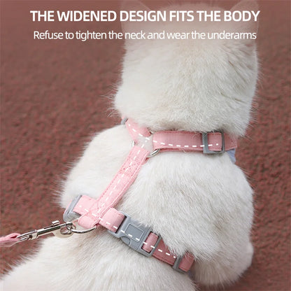 Breathable Cat & Puppy Harness and Leash Set