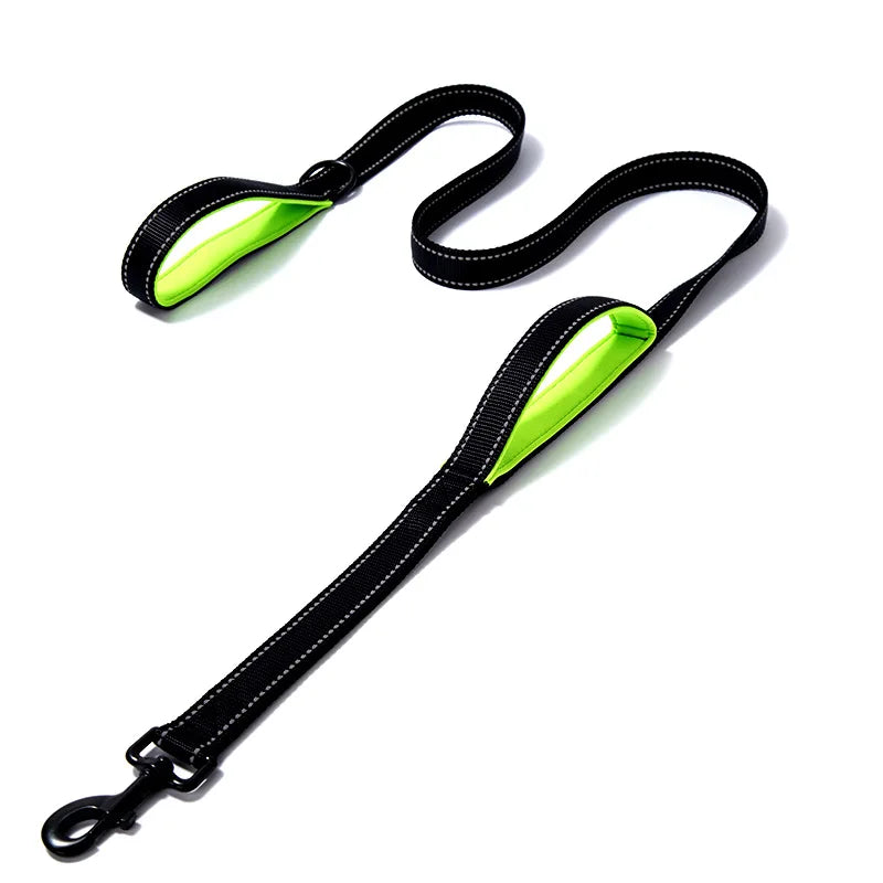 Heavy-Duty Double Handle Reflective Dog Leash