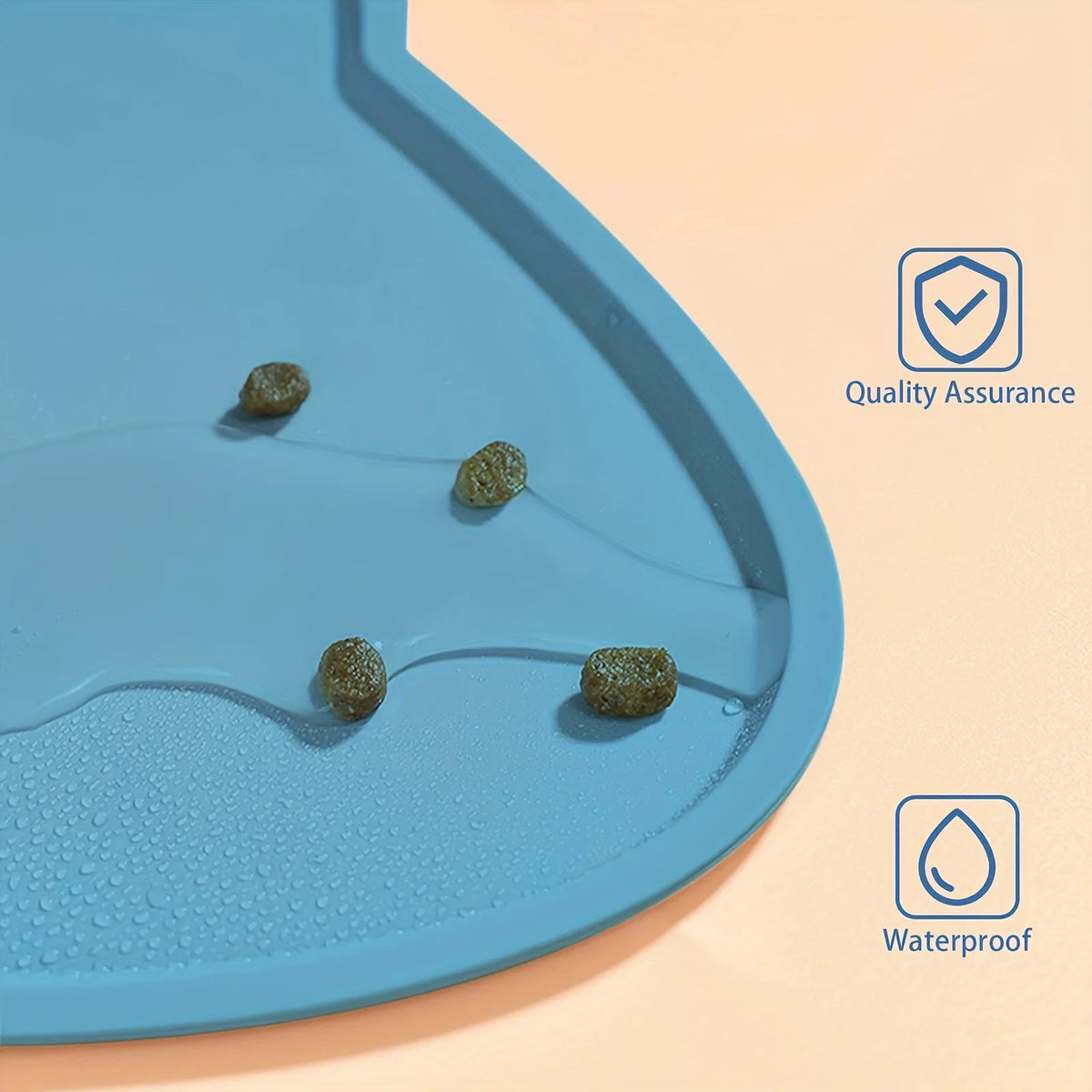Silicone Pet Feeding Mat with Raised Edge