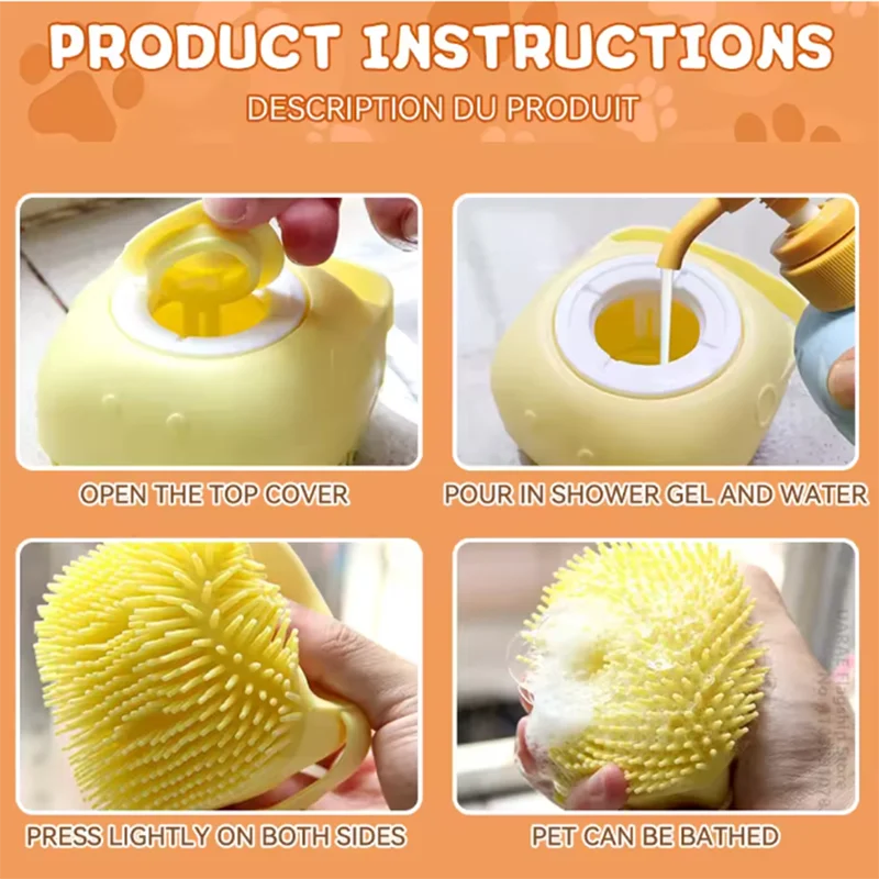 Silicone Pet Bath & Massage Brush