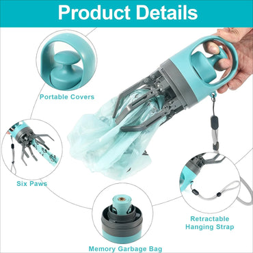 Portable Dog Poop Scooper Set with LED Light
