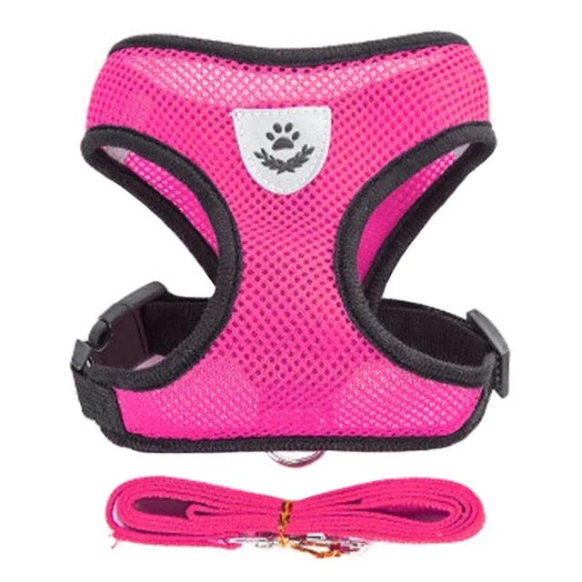 Adjustable Mesh Cat & Small Dog Harness Vest