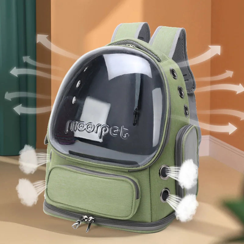 Transparent Pet Carrier Backpack for Cats & Small Dogs