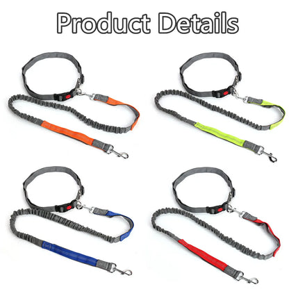 Hands-Free Retractable Dog Leash with Waist Belt