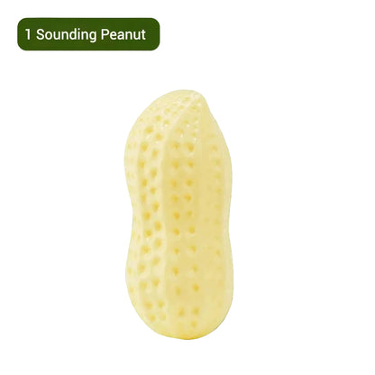 Yellow sound-producing peanut on a green background with text '1 Sounding Peanut'.