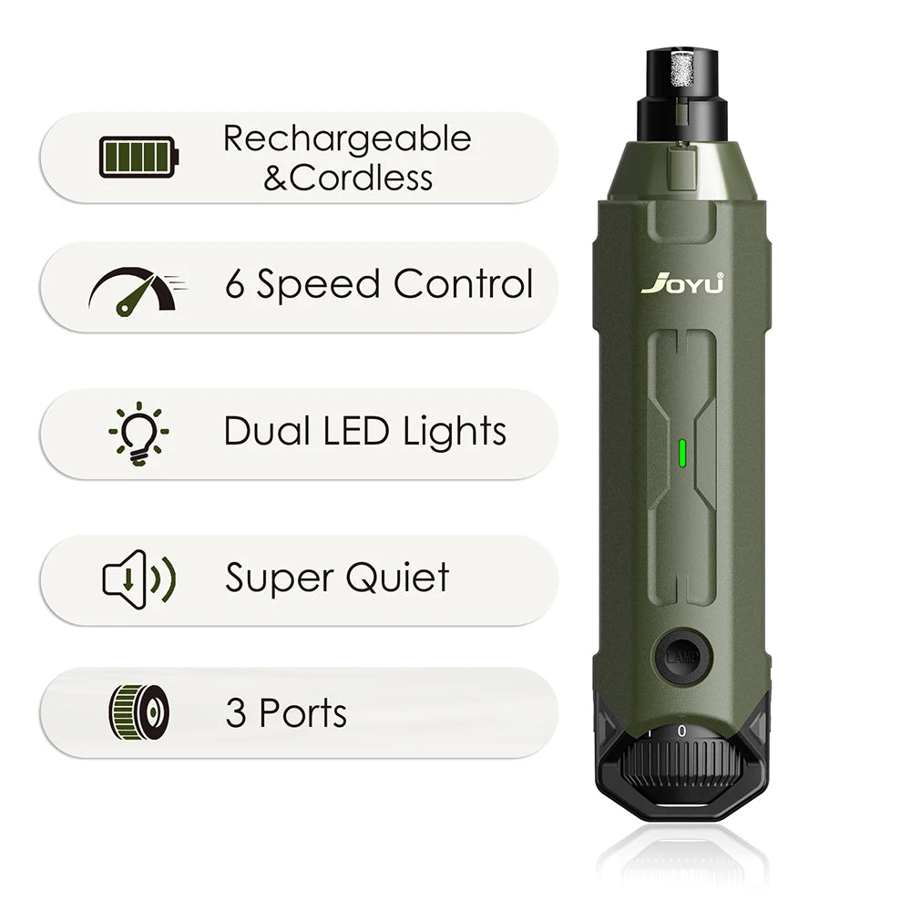 Rechargeable 6-Speed Dog Nail Grinder