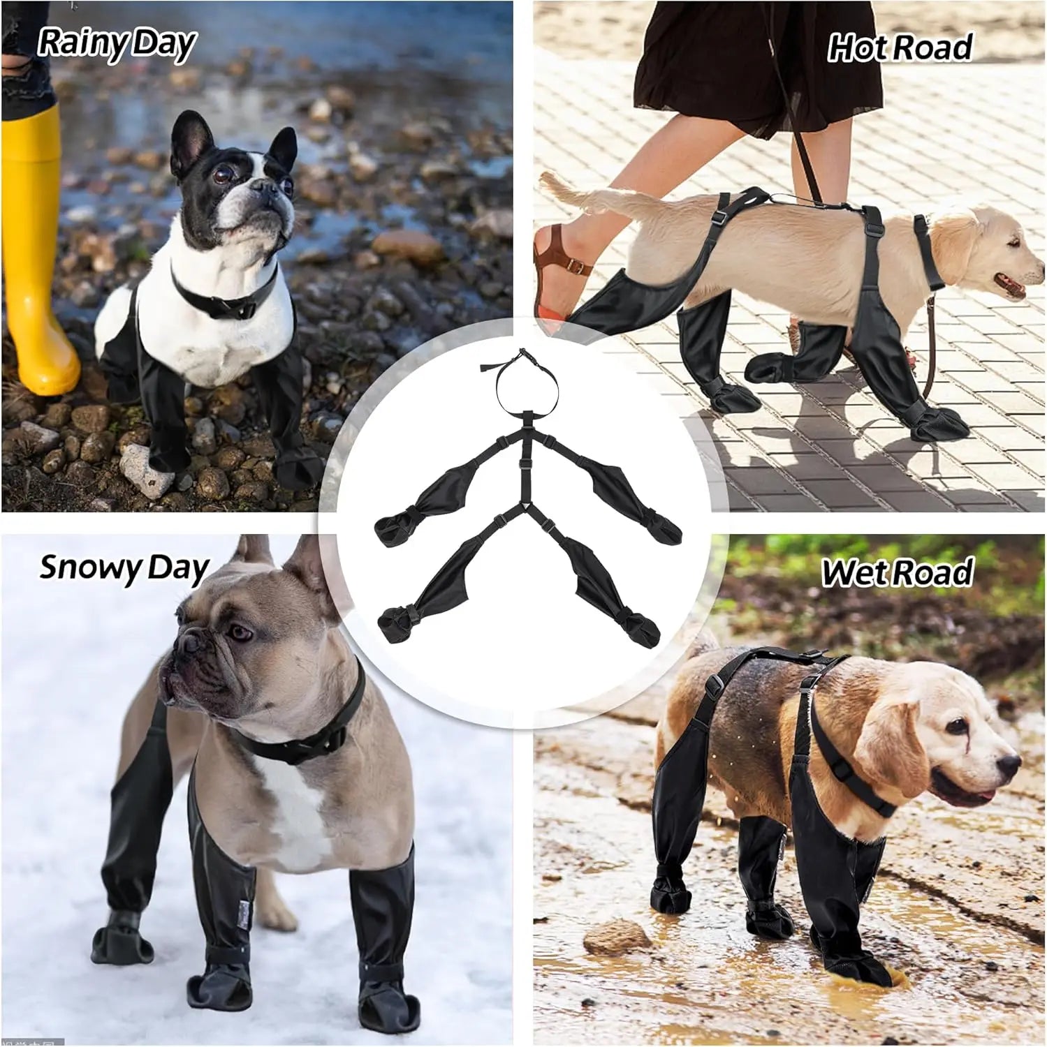 Anti-Slip Dog Rain Booties Paw Protectors