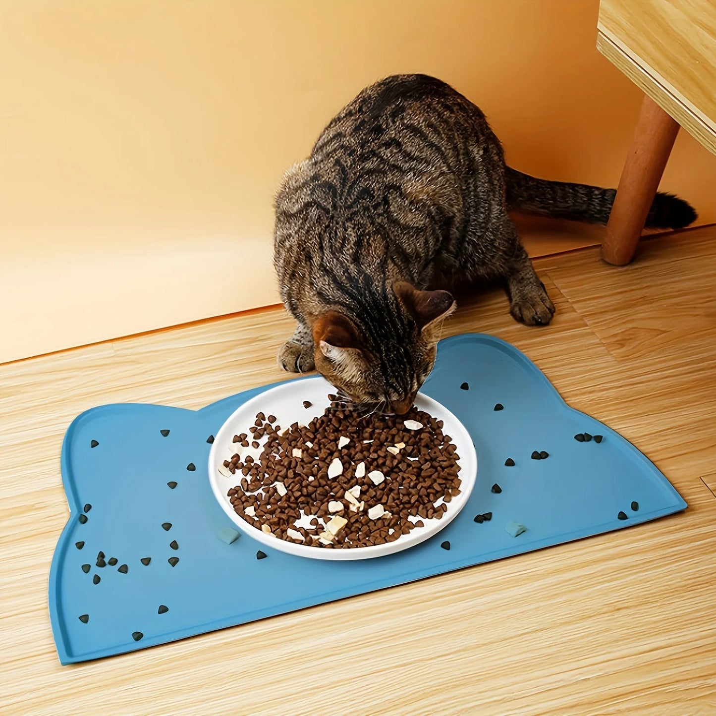 Silicone Pet Feeding Mat with Raised Edge
