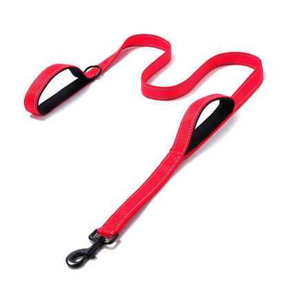 Heavy-Duty Double Handle Reflective Dog Leash