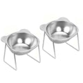 15° Tilted Elevated Stainless Steel Cat Bowl