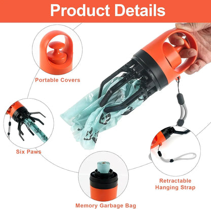 Portable Dog Poop Scooper Set with LED Light