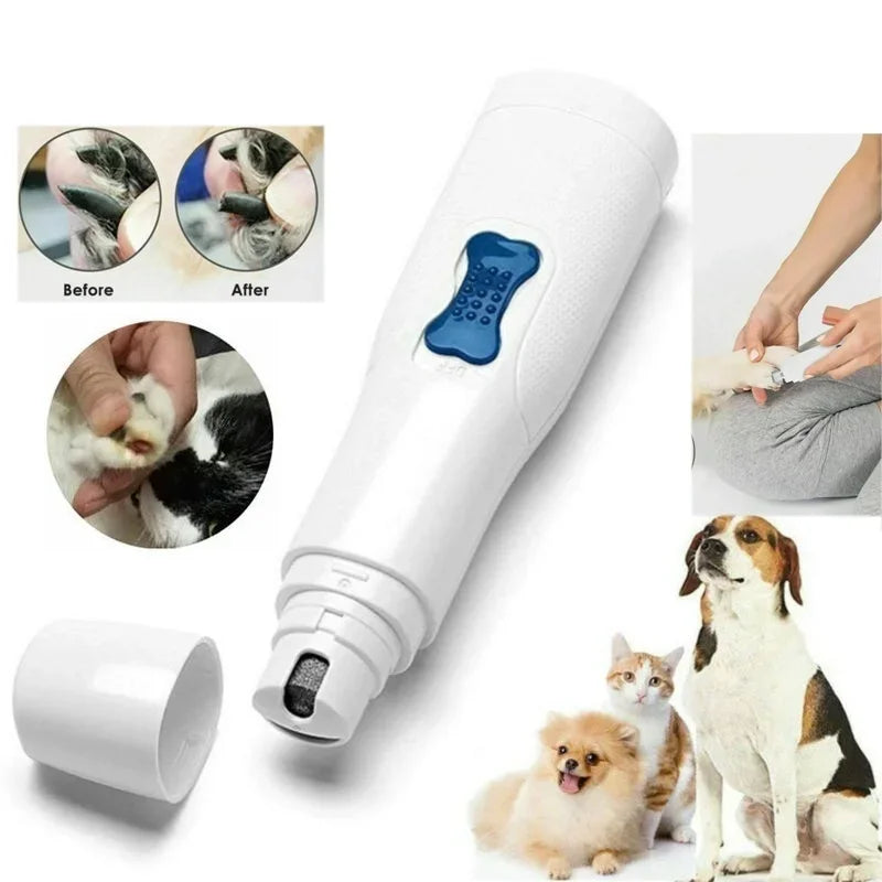 Electric Pet Nail Grinder File Trimmer Pro Grooming Tool Dog Claw Clipper Quiet Cat Paws Nail Grooming Trimmer Nail Supplies