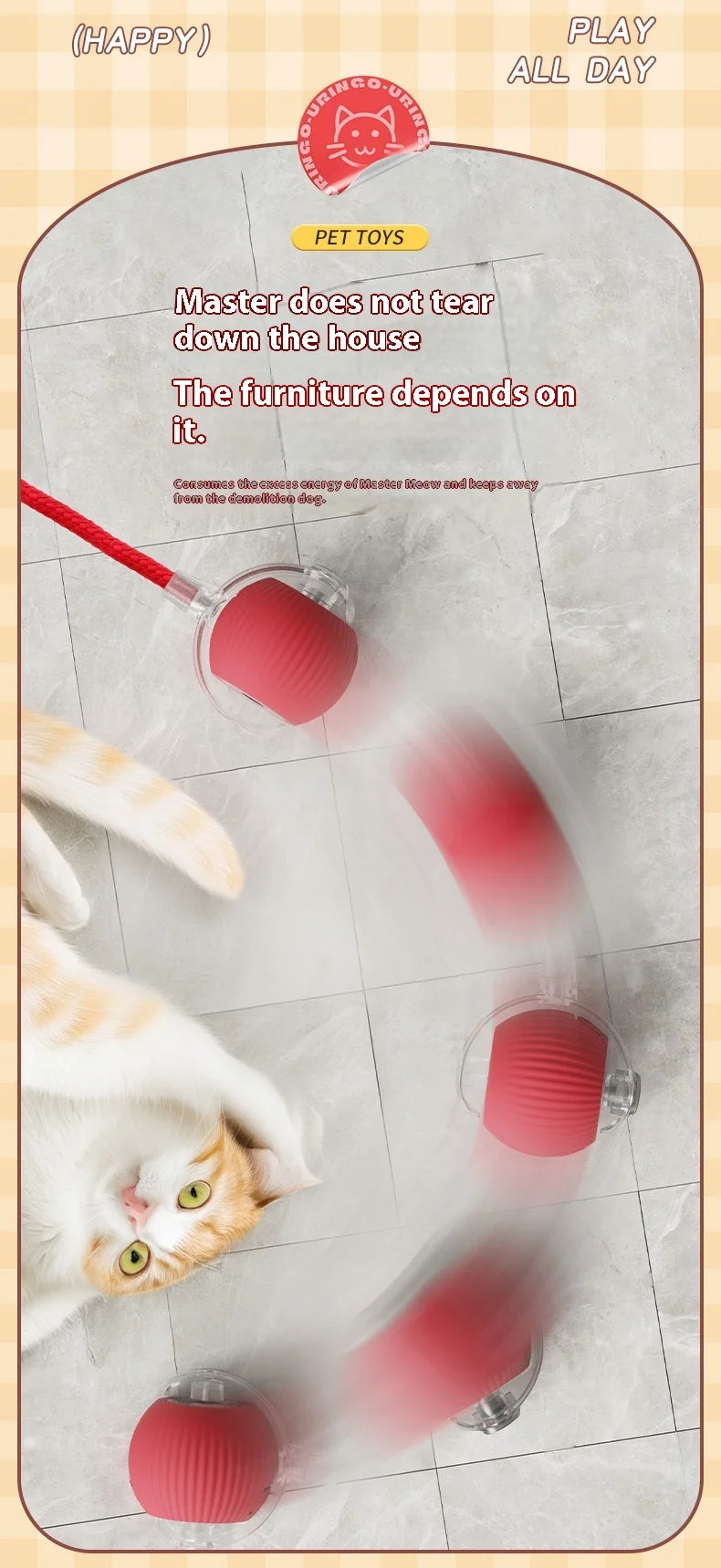 Smart Interactive Cat Rolling Ball Toy (2-Pack)