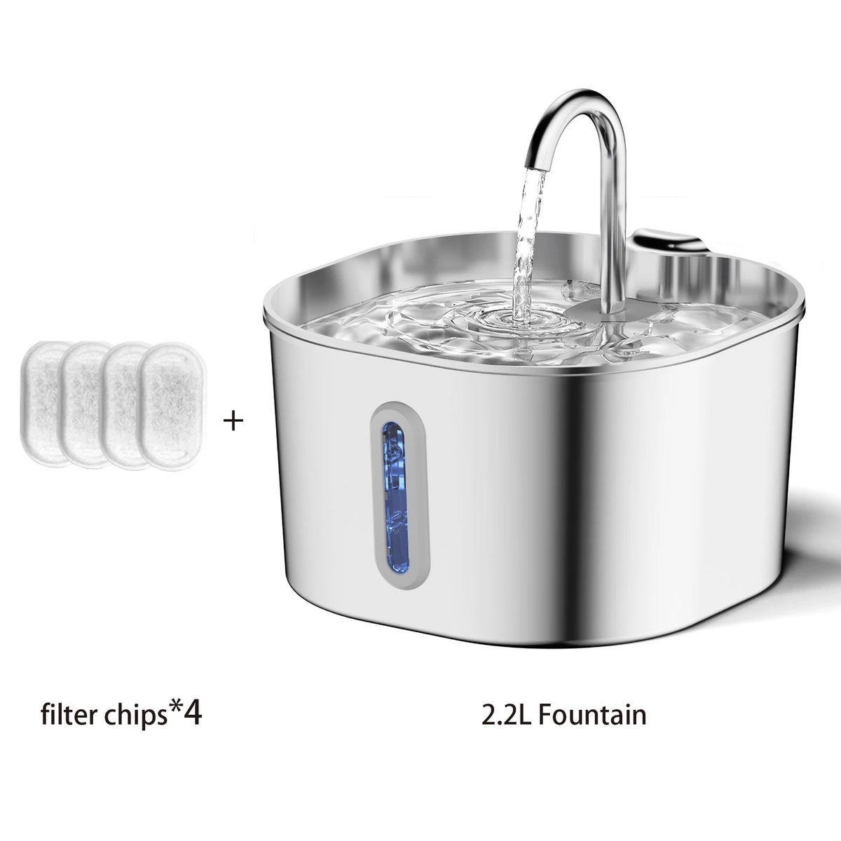 Automatic Stainless Steel Pet Water Fountain (2.2L)