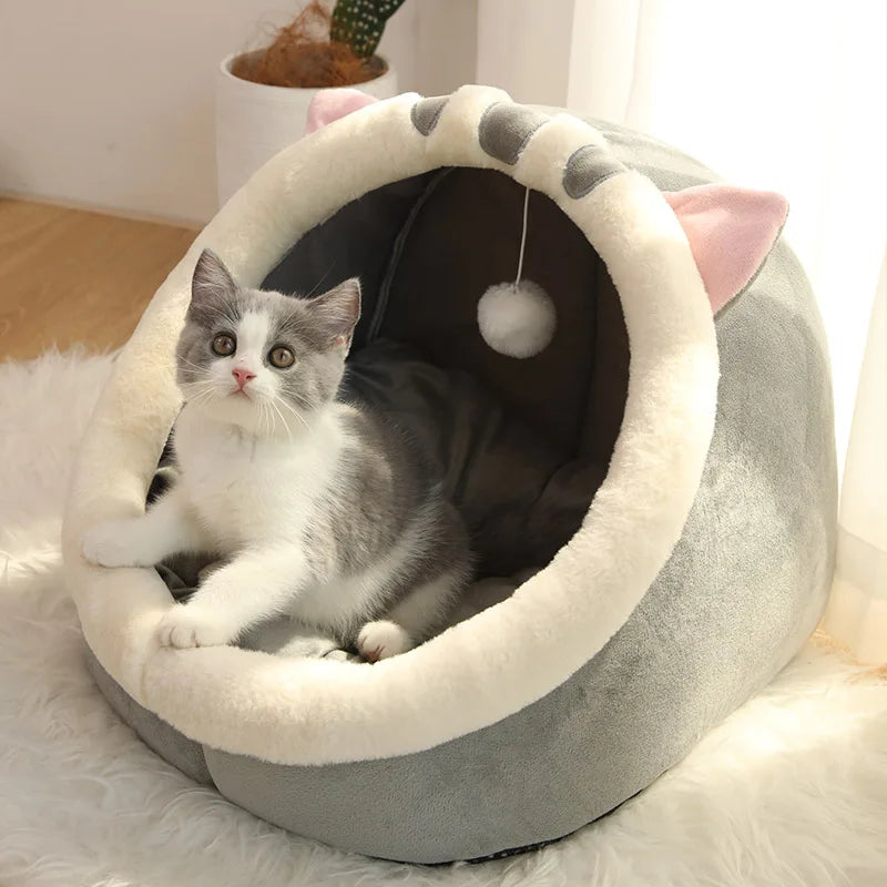 Foldable Cartoon Cat Cave Bed