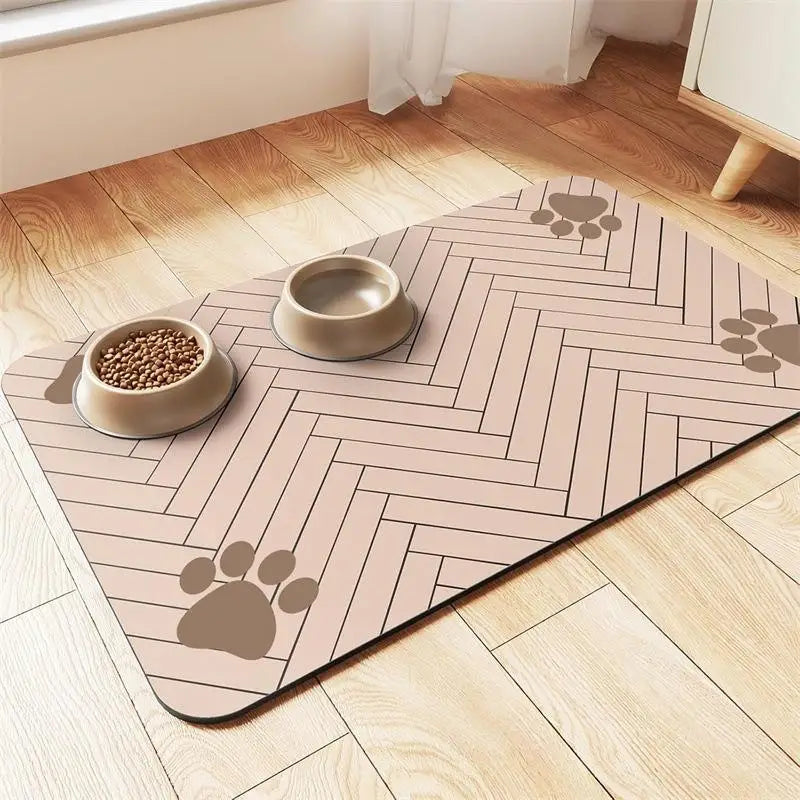 Absorbent Waterproof Pet Feeding Mat for Food & Water Bowls