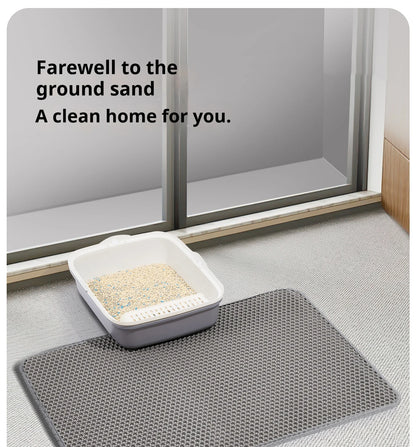 Waterproof Double-Layer Cat Litter Mat (90×60cm)