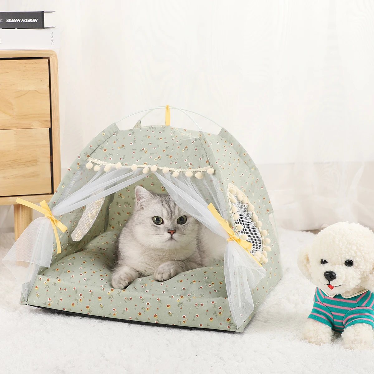 Winter Pet Tent Bed for Cats