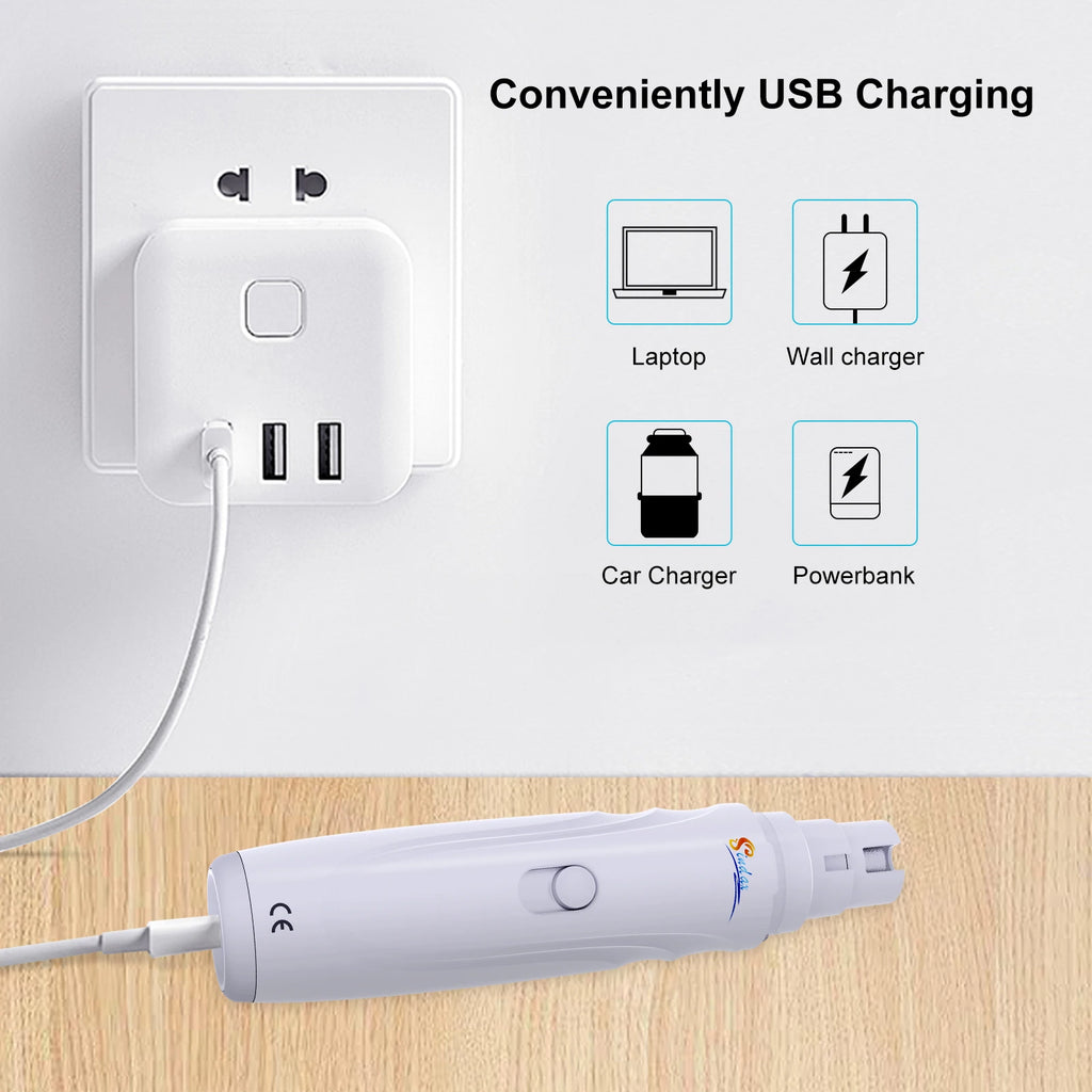 USB Rechargeable Dog Nail Grinder (2-Speed)