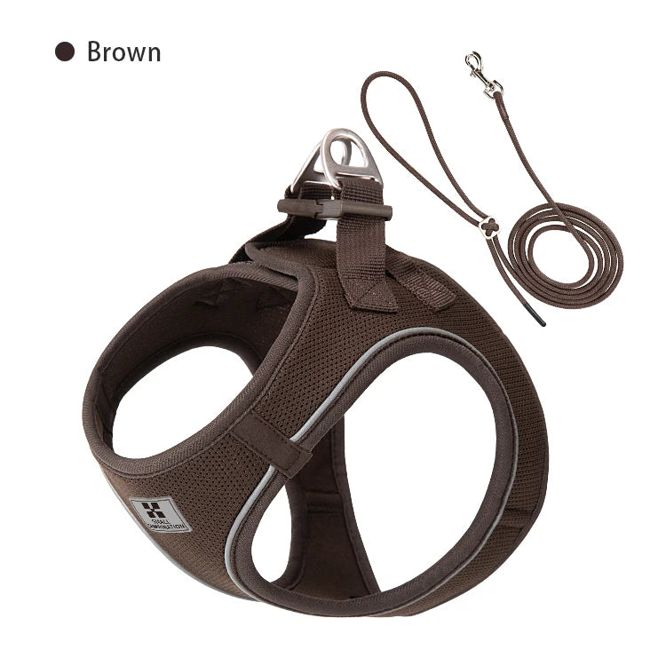 Adjustable Reflective Dog Harness & Leash Set