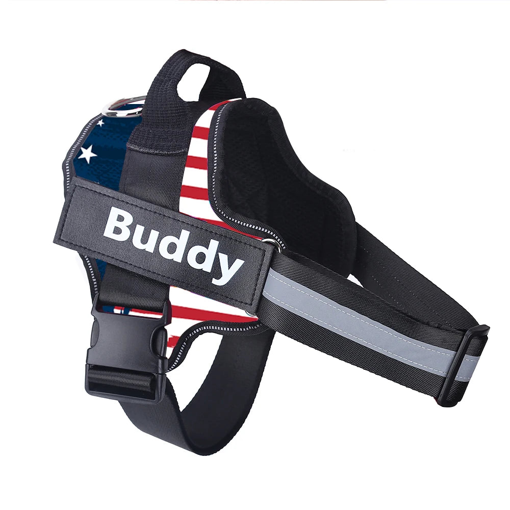 Personalized No-Pull Reflective Dog Harness Vest