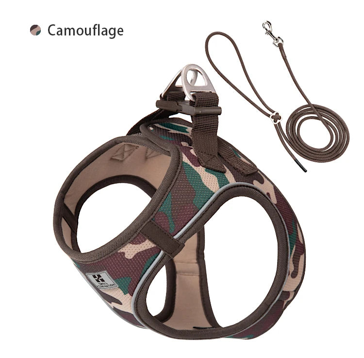 Adjustable Reflective Dog Harness & Leash Set