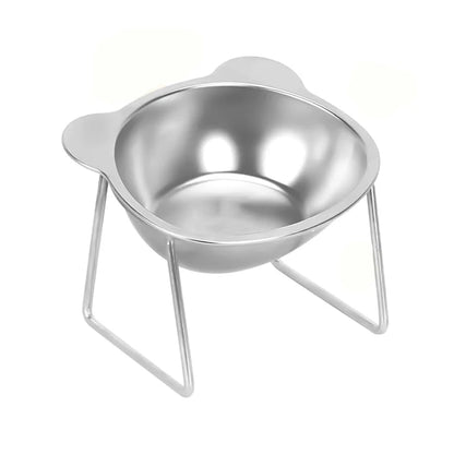 15° Tilted Elevated Stainless Steel Cat Bowl