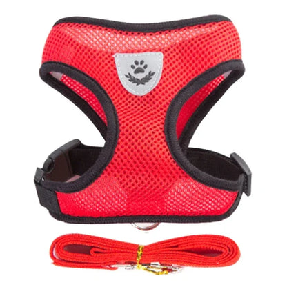Adjustable Mesh Cat & Small Dog Harness Vest
