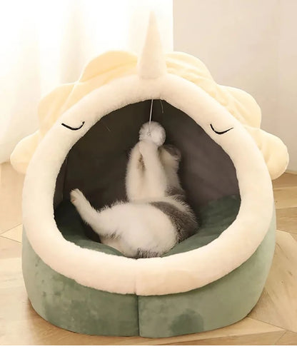 Foldable Cartoon Cat Cave Bed