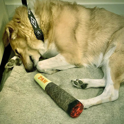 Cigar Plush Squeaky Dog Chew Toy