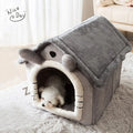 Foldable Winter Pet Kennel with Cushion
