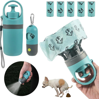 Portable Dog Poop Scooper Set with LED Light
