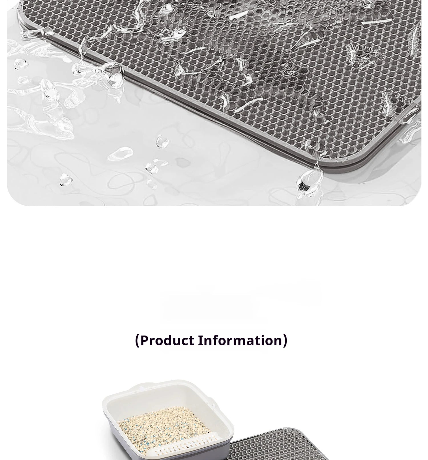 Waterproof Double-Layer Cat Litter Mat (90×60cm)