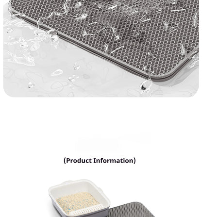 Waterproof Double-Layer Cat Litter Mat (90×60cm)