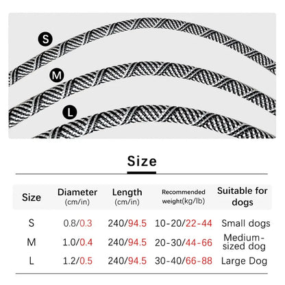Reflective Nylon Dog Leash (S/M/L)
