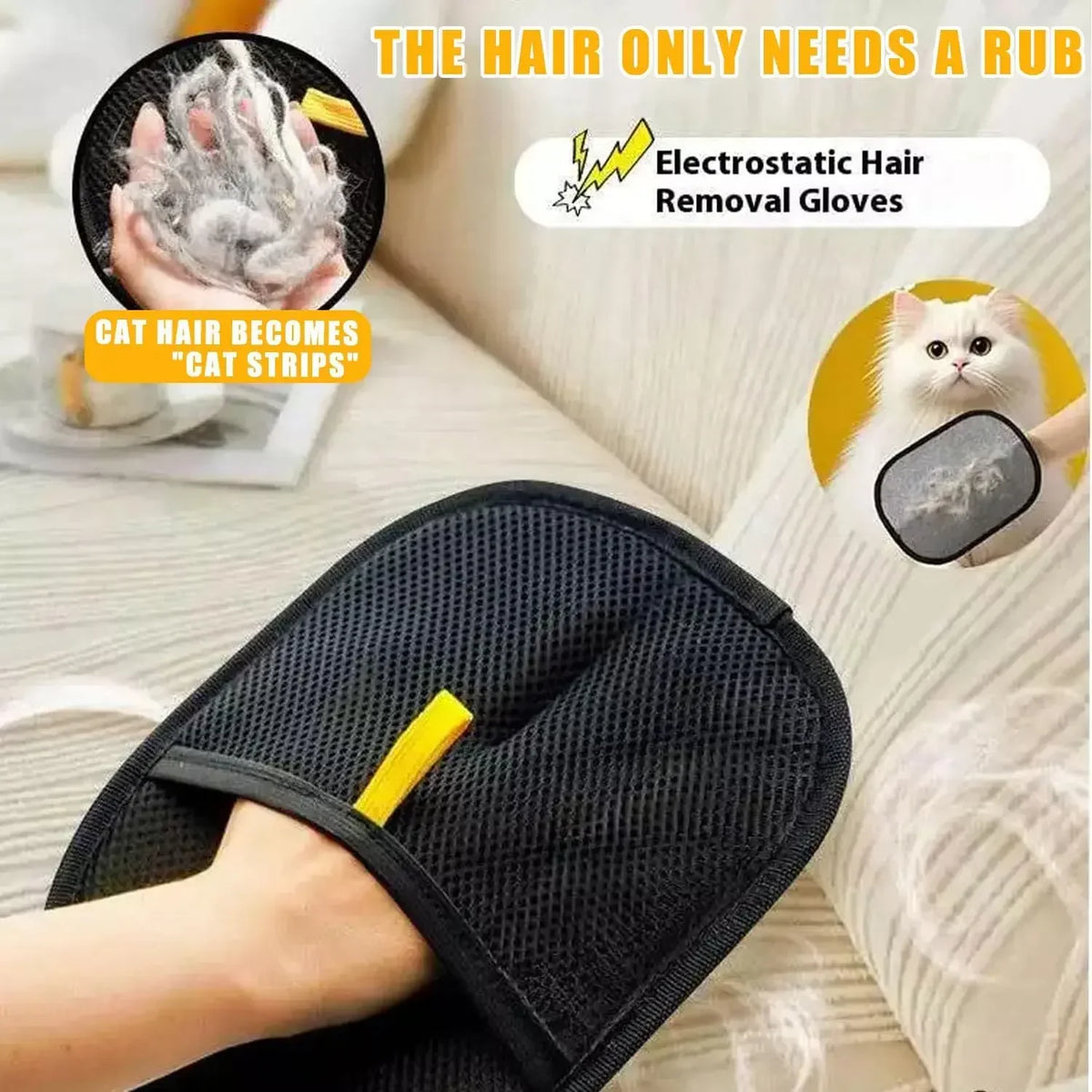 Double-Sided Pet Hair Remover Glove