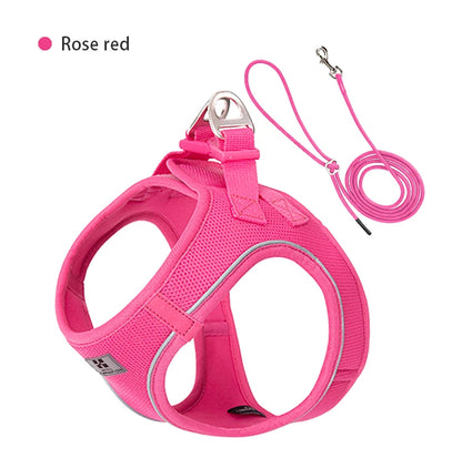 Adjustable Reflective Dog Harness & Leash Set