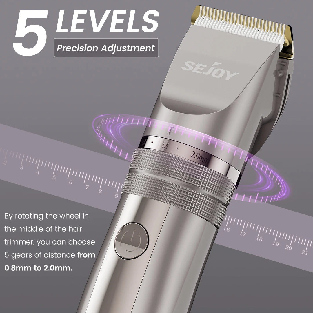 Pet Hair Clipper Kit - 2 Power Modes Quiet & Strong, Cordless Clippers for Grooming & Dogs Hair Trimmer for Groomings, Ceramic Blades, 4 Guide Combs, Rechargeable Trimmer for Cats and Pets